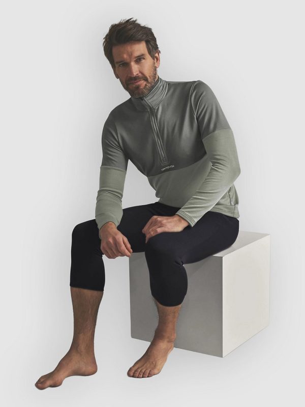 Ortovox Light Zip Neck Fleecejacke green sage