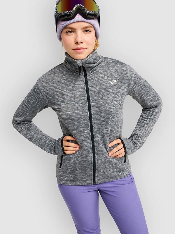 Roxy Snowstride Full Half-Zip Fleecejacke true black