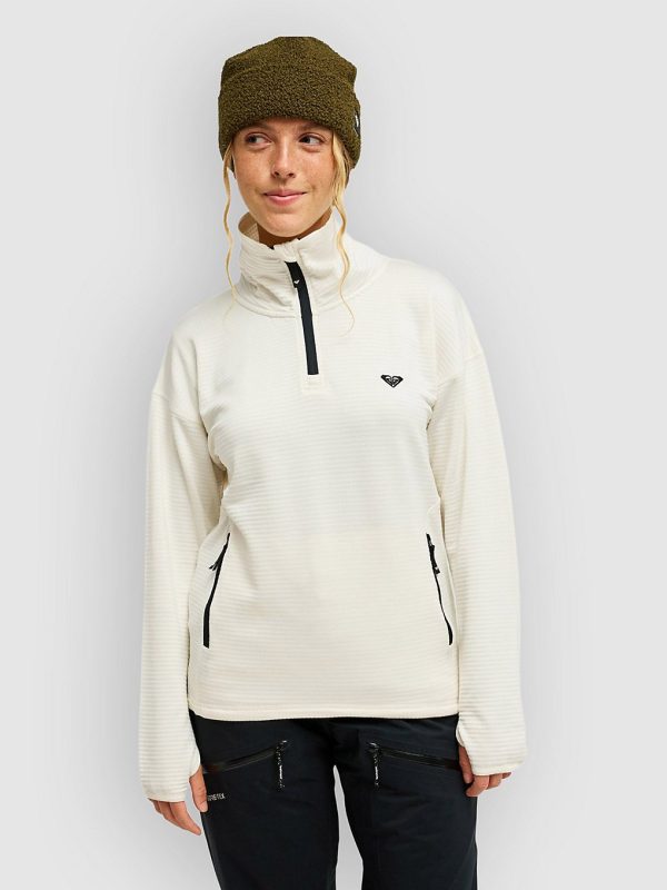 Roxy Snowstride Half-Zip Fleecejacke whisper white