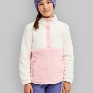 Roxy Winter Flora Girl Kids Fleecejacke whisper white