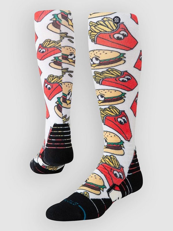 Stance Combo Meal Mid Poly Snow Funktionssocken red
