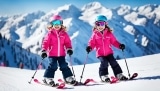 Kinderski Babyski Ski Lernski mit Stöcken 90cm Rosa für Kinder