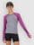 Mons Royale Bella Merino Funktionsshirt purple bolt / grey heather