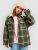 Roxy Passage Of Time Fleecejacke oil green chalet plaid